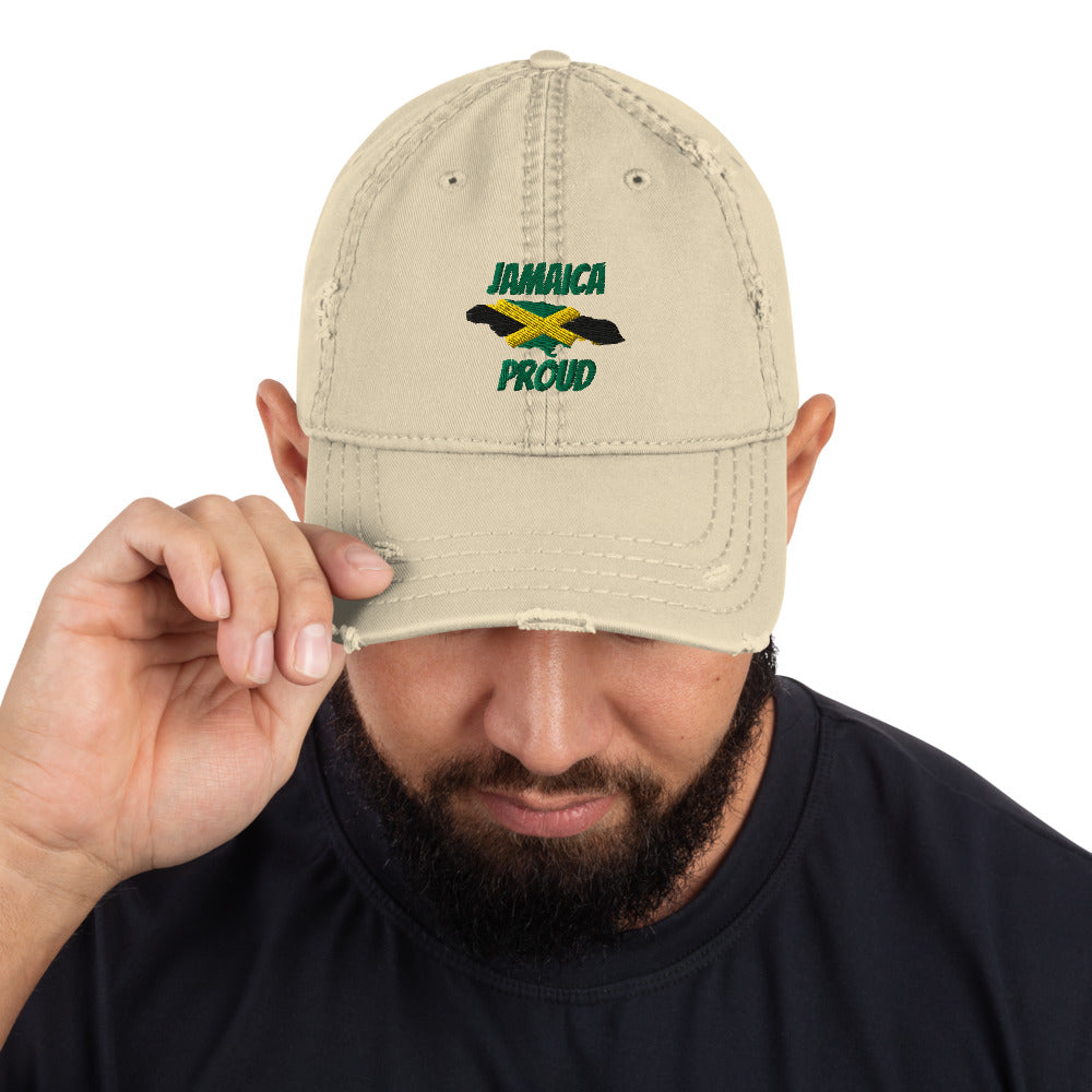 Jamaica Proud Distressed Dad Hat